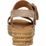 Gabor - Sleehaksandaaltjes - Zomerschoen - Lichtbeige/Goudkleur - Metallic