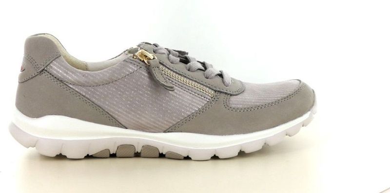Gabor - Rollingsoft - Sneaker - Taupe - Nubuck/Glad Leer