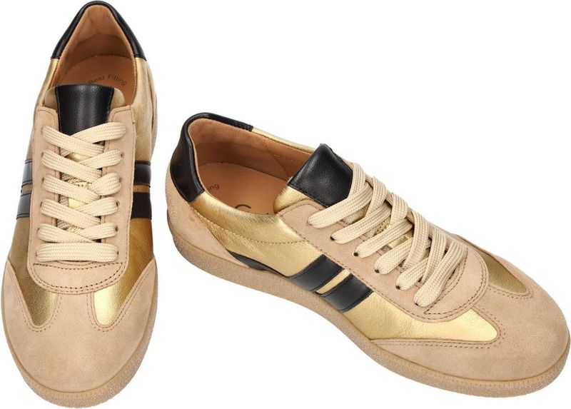 Gabor - Sneakers - Goud - Nubuck - Leder