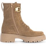 Merk - Veterlaarsjes - Zwart - Leer