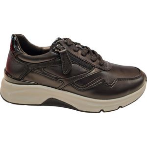 Gabor - Rollingsoft - Sneakers - Zwart lak - Vrijetijdsschoen - Lage schoen - Veterschoen