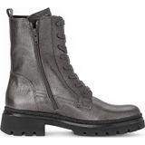 Gabor - Enkellaarsjes - Grijs - Leer - Vetersluiting