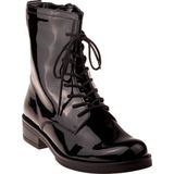 Veterlaarsjes - Effen - Leer/Lak - Glanzend - Platte Hak