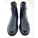 Gabor 762 Enkellaarsjes - Dames - Zwart - Leer - Rits