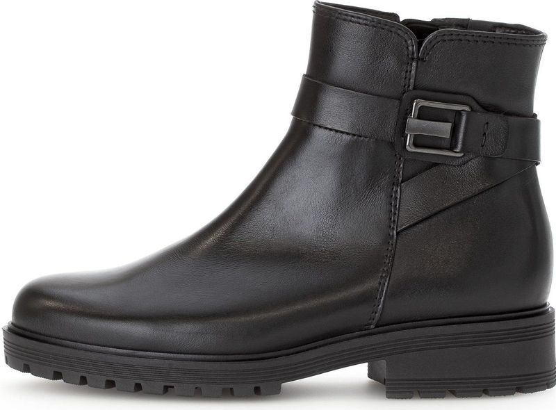 Gabor 762 Enkellaarsjes - Dames - Zwart - Leer - Rits