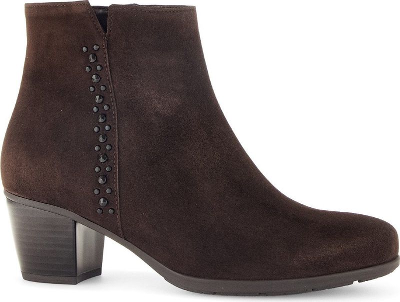 Gabor - Enkellaarsjes - Zwart - Suède - Velboa Gevoerd