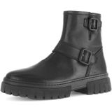 Enkellaarsjes - Effen - Leer - Ritsluiting - Blokhak - Middelhoge Hak