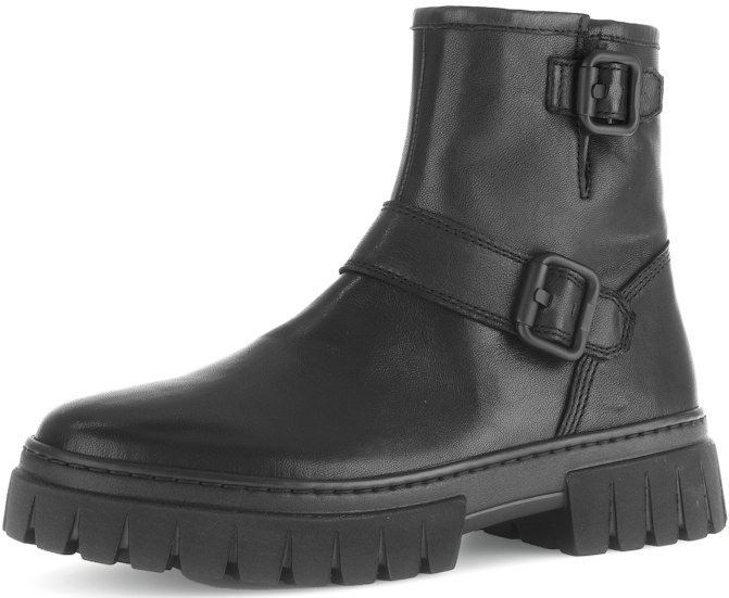 Enkellaarsjes - Effen - Leer - Ritsluiting - Blokhak - Middelhoge Hak