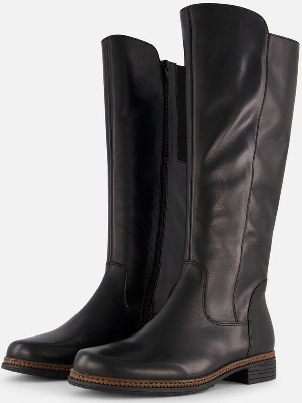 Gabor - Dames Schoenen - Zwart - Leer - Elegante Hoge Laarzen