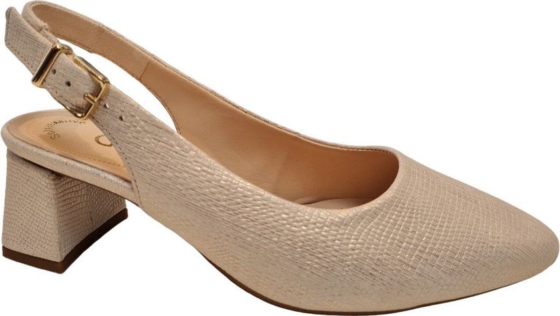 Gabor - 42.260.80 - Pumps - OffWhite - Printleer - Goudkleurige Gespsluiting