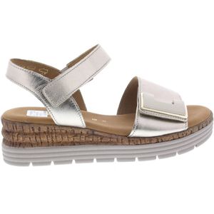 Gabor - 62.700.82 - Dames Sportieve Sandalen - Platina - Leer
