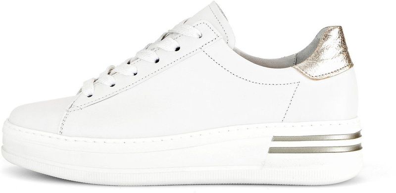 Gabor - Sneaker 46.395.52 - Wit Blauw - Leer - Lichtgewicht Zool