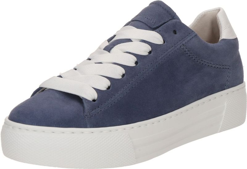 Gabor - Florence - Plateausneakers - Jeansblauw/wit - Veterschoen