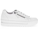 Gabor 498 Sneakers - Wit - Leer - Comfort collectie - Rubberen Zool