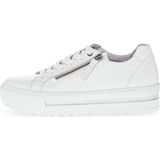 Gabor 498 Sneakers - Wit - Leer - Comfort collectie - Rubberen Zool