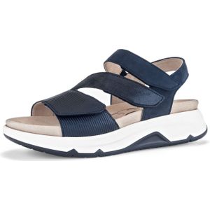 Gabor - Sandaal - Donkerblauw - Nubuk en Metallic - Klittenbandsluiting
