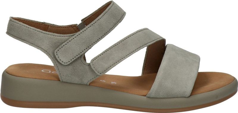 Gabor - Comfort - Sandaal - Licht Groen - Leer - Klittenbandsluiting