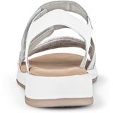 Gabor - Veelkleurige Sandalen - Zilver/Wit - Leren - Verstelbare Bandjes