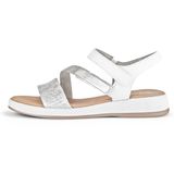 Gabor - Veelkleurige Sandalen - Zilver/Wit - Leren - Verstelbare Bandjes