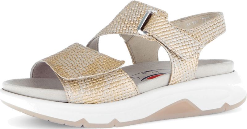 Rollingsoft - Dames - Sandalen - Goud - Mini Raffia Metallic Muschel