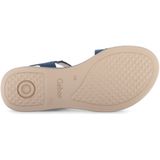 Gabor - Blauwe Nubuck Leren Sandalen - Extra Breedte G - Verstelbare Bandjes