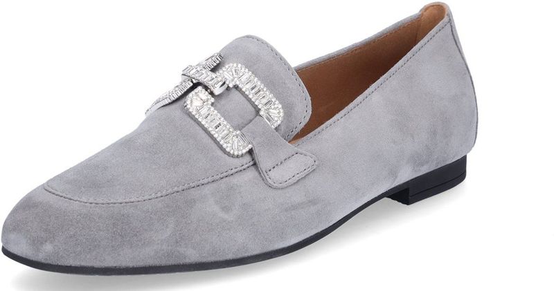Gabor - Mocassins - Grijs - Suède - Extra Breedte
