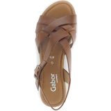 Sandaal - Effen - Leer - Verstelbare Riemen - Blokhak