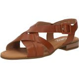 Sandaal - Effen - Leer - Verstelbare Riemen - Blokhak