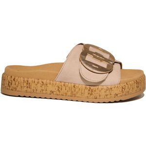 Gabor - Dames Schoenen - Beige - Velours - Klittenbandsluiting
