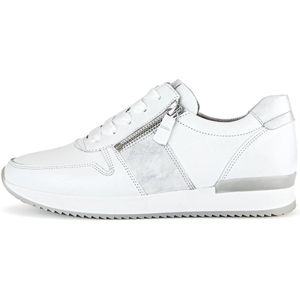 Gabor - Sneaker 63.420.29 - Wit Zilver - Leer - Textiel Gevoerd