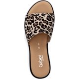 Muiltjes - Dierenprint - Leer - Open Toe - Middelhoge Hak