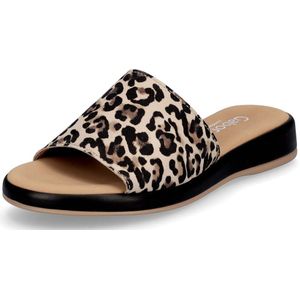 Muiltjes - Dierenprint - Leer - Open Toe - Middelhoge Hak