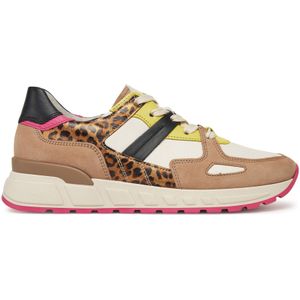 Gabor - Davos - Sneakers - Wit/Beige - Sleehak - Vetersluiting