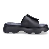 Gezondheidsslippers - Zwart - Plateau - Klittenbandsluiting - Open Neus