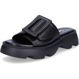 Gezondheidsslippers - Zwart - Plateau - Klittenbandsluiting - Open Neus