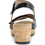 Gabor - Zwarte Sandalen - Leer - Verstelbare Bandjes