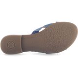 Gabor - Rhodos - Slippers - Jeansblauw - Leer - Blokhak