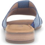 Gabor - Rhodos - Slippers - Jeansblauw - Leer - Blokhak