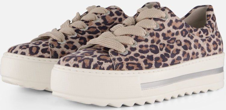 Gabor - Leopard Sneakers - Beige - Leer - Dames