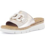 Gabor - Schoenen - Geel - Gouden Metallic Leren Muilen