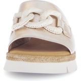 Gabor - Schoenen - Geel - Gouden Metallic Leren Muilen