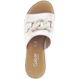 Gabor - Schoenen - Geel - Gouden Metallic Leren Muilen