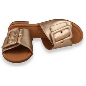 Gabor - Gele Muilezels - Leer - Gouden Metallic - Klittenband