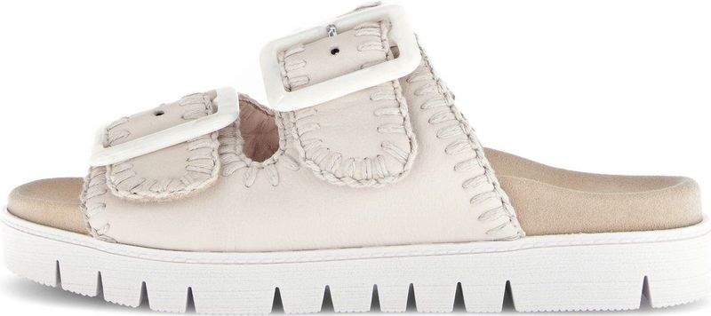 Gezondheidsslippers - Crème - Plateau - Klittenbandsluiting