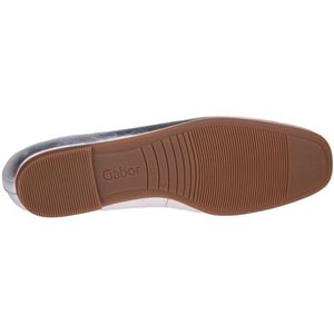 Gabor - Ballerina's - Zilverkleur - Blokhak - Comfortabele Flats