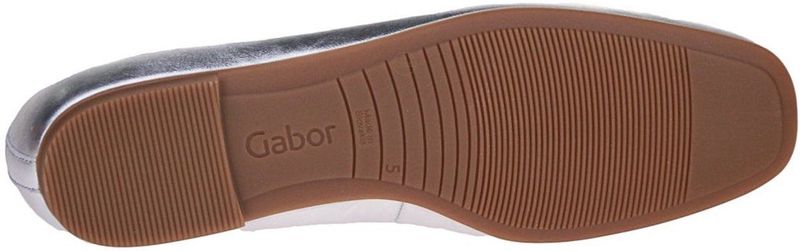 Gabor - Ballerina's - Zilverkleur - Metallic - Blokhak