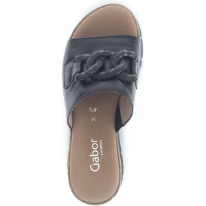 Merk - Muiltjes - Effen - Leer - Sleehak - Open Toe