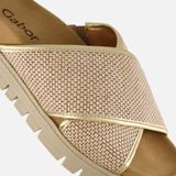 Gabor Sandalen - Goud - Textiel - Dames - Best Fitting Voetbed