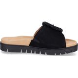 Gabor - Dames Slipper - Suède - Zwart - Leer