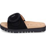 Gabor - Dames Slipper - Suède - Zwart - Leer